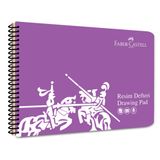 Faber-Castell 35x50 cm 30 Yaprak Spiralli PP Kapak Resim Defteri - 0136 Mor