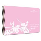 Faber-Castell 35x50 cm 30 Yaprak Spiralli PP Kapak Resim Defteri - 0136 Pembe