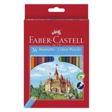 Faber Castell 36 lı Kuru Boya Kalemi Karton Kutu 1 Paket 36 Renk Faber Kuruboya Tam Boy Renkli Kalem