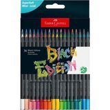 Faber-Castell 36 Renk Kuru Boya Black Edition 1 Paket 36 Lı Kuruboya Tam Boy Karton Kutu - Çok Renkli - Standart