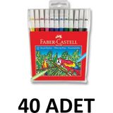 Faber-Castell 40 Adet Yıkanabilir Keçeli Kalem 12LI