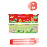 Faber Castell 4x100 gr Klasik Renkler Oyun Hamuru&4x100 gr Pastel Renkler Oyun Hamuru 2'li Set