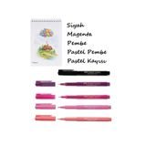 Faber Castell 5 ADET BROADPEN O.8MM Tükenmez Kalem ve A6 Bloknot
