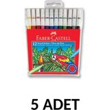 Faber-Castell 5 Adet Yıkanabilir Keçeli Kalem 12LI
