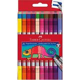 Faber-Castell 5062151119 Çift Taraflı Keçeli Kalem 20 Renk Kategori Iğne Uçlu Kalem