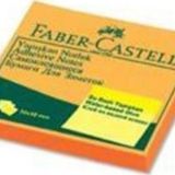 Faber Castell 50x50 Yapışkanlı Fosforlu Turuncu Not Kağıdı