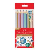 Faber Castell 5171000006000 Üçgen Metalik 12'li Kuru Boya Kalemi