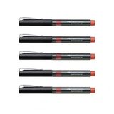 Faber Castell 5405 0.5 mm Kırmızı 5 Adet İğne Uçlu Roller Kalem