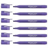 FABER-CASTELL 6 adet Textliner 38 Pte eğimli fosforlu kalem mor