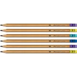 Faber Castell 6'lı Naturel Silgili Kurşun Kalem