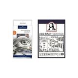 Faber-Castell 8 Parça Dereceli Kalem Seti + Mona Lisa Sketch Book - Eskiz Defteri A4 50 Yp. 120 Gr. - Beyaz
