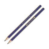 Faber-Castell 8B Dereceli Resim Kalemi Mavi Renkli Kolay Açılır 2'li Set Uç Kırılmasına Karşı Dirençli
