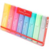Faber-Castell 8'li Pastel Fosforlu Kalem Set Renkli İpeksi Gri, Lila, Gül, Kayısı, Turkuaz, UltraMarin, Vanilla, Su Yeşili