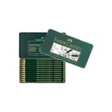 Faber-Castell 9000 Dereceli Kalem Art Seti 8B-2H Karakalem Eskiz Çizim Seti Yeşil Renkli