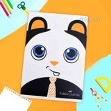 Faber-Castell A4 40 Yaprak Kareli Beyaz-Turuncu Kedi Desenli Dikişli Defter