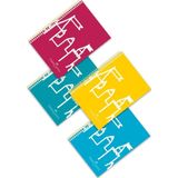 Faber-Castell A4 Spiralli Defter Şato Pp Kapak Çizgili 80 Yaprak (4 Lü Paket) 5075000034