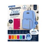 Faber Castell Açık Mavi Suya Dayanıklı Okul Sırt Çantası + A4 Cool Defter Hediyeli | Çok Bölmeli Öğrenci Çantası