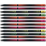 Faber-Castell Ağ ve Iz Desenli Yuvarlak Kurşun Kalem Siyah 12'li