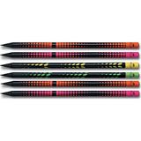 Faber-Castell Ağ ve Iz Desenli Yuvarlak Kurşun Kalem Siyah 6'lı