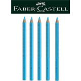 Faber-Castell Ahşap Gövdeli Mavi Renk Fosforlu Kalem 5'li Set