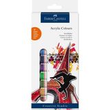 Faber-Castell Akrilik Boya Seti 12 Canlı Renk 12 Ml Yüksek Pigment Yoğunluğu İle Sanatsal Projeler İçin