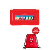 Faber Castell Altıgen Pastel Boya, 12 Renk, Plastik Kutu, Yumuşak ve Canlı Renkler, Rahat Kullanım,Çanta Hediyeli