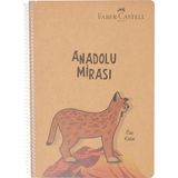 Faber-Castell Anadolu Mirası Spiralli Defter, A4, 100 Yaprak, 70G Kağıt, Çizgili, 500 Mikron Pp Kapak, Spiralli, A - Standart