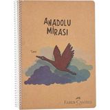 Faber-Castell Anadolu Mirası Spiralli Defter, A4, 120 Yaprak, 70G Kağıt, Çizgili, Dayanıklı Kapak