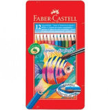 Faber Castell Aquarel 12 Renk Metal Kutu Boya Kalemi