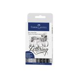 Faber Castell Artist Pen Kaligrafi Seti 8’li,Siyah Gri Tonları, 4 Uç(B,S,1.5),Kalemtraş, B Derece Kurşun Kalem