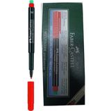 Faber-Castell Asetat Kalemi 1.0 mm M Kırmızı Renk Asetat CD Kalemi