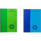 Faber-Castell Bicolor Spiralli Defter 100 Yaprak A4 Kareli 2'li