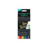 Faber Castell Black Edition Kuru Boya Kalemi 12 Renk, Yumuşak Yazım, Ergonomik Üçgen Gövde TYBK7QQQCRZFCCA946