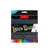 Faber Castell Black Edition Siyah Kağıda Uyumlu Ergonomik Üçgen Gövde 24'lü Kuru Boya Kalemi Seti