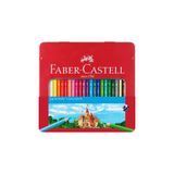 Faber-Castell Boya Kalemi 24'lü , Metal Kutu,yumuşak Mineli,parlak Canlı Renkler