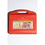 Faber Castell Boyama Çantası, 36 Parça,Boya Kalemi,Suluboya,Pastel ve Keçeli Kalem, Kalemtıraş, Silgi,Kurşun Kalem