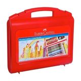Faber-Castell Boyama Seti 12 Kuru Boya 8 Sulu Boya 6 Keçeli Kalem Çocuklar İçin Taşınabilir Çanta