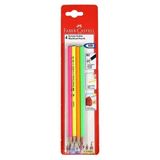 Faber-Castell Candy 4'lü Silgili Kurşun Kalem