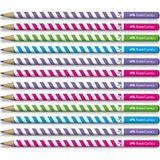 Faber-Castell Candy Roll 12'li Yuvarlak Kurşun Kalem Renkli Tasarım ile Eğlenceli Yazma Deneyimi