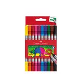 Faber Castell Canlı Renkler Kalın Ve İnce Uçlu Çift Taraflı 10'lu Keçeli Kalem