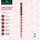 Faber-castell Cherry Desenli Kurşun Kalem 1 Adet 2b Yuvarlak Gövde Kırmızı