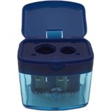 Faber-Castell Çift Gözlü Mini Box Duo Kalemtıraş Trendy 16047 - Mavi