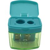 Faber-Castell Çift Gözlü Mini Box Duo Kalemtıraş Trendy 16047 - Turkuaz