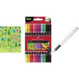 Faber-Castell Çift Uçlu Neon Keçeli Kalem, 10 Renk, Ince ve ... +2 Parça Fırsat Seti