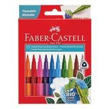 FABER CASTELL COMFORT KEÇELİ KALEM BIO PLASTİK GÖVDELİ FIRÇA UÇ 12 RENK