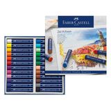 Faber-Castell Creative Studio Yağlı Pastel Boya, 24 Renk, Parlak ve Yoğun Renkler, Yumuşak Kullanım, Asit İçermez, Renk Karıştırmaya Uygun