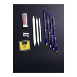 Faber Castell Dereceli Kalem Karakalem 2b 4b 6b 8b Eskiz Kalemi , Hamur Silgi , Kalemtraş, Dağıtma Resim Kalemi 8614720035496