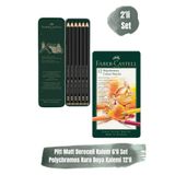 Faber Castell Dereceli Siyah Çizim Kalemi 6'lı ve Polychromos Kuru Boya Kalemi 12'li Sanatçı Seti