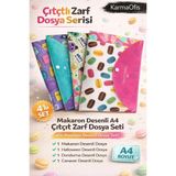 Faber Castell Desenli A4 ÇıtÇıt Zarf Dosya Seti 4'lü | Renkli Çıtçıtlı Evrak Dosyası | Okul Ofis Organizer Dosya