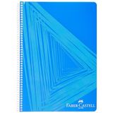 Faber-Castell Desenli Spiralli Defter, A4, 80 Yaprak, 70g Kağıt, Çizgili, Dayanıklı Kapak, Kolay Açılan Spiral Cilt, Asorti Renkler